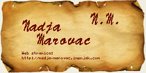 Nadja Marovac vizit kartica